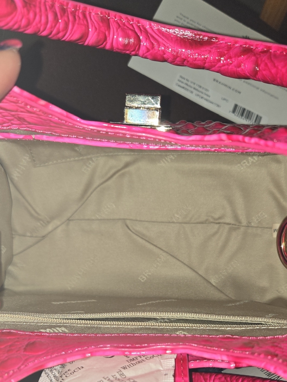 Brahmin Adrian Affection Ombré Genuine Leather Satchel WITH ACCESSORIES NWT - Picture 5 of 12